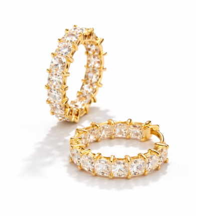 Crystal Halo Hoops