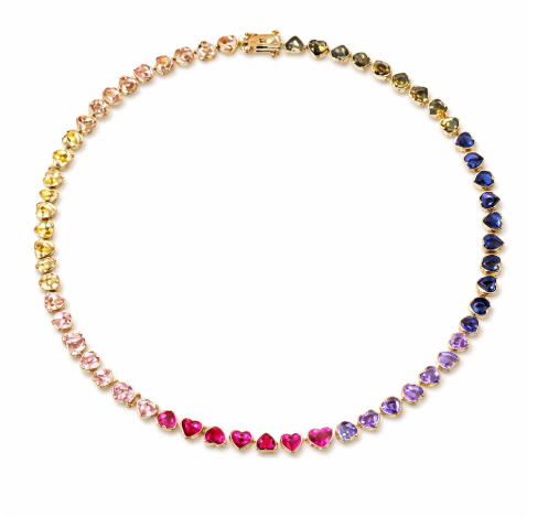 Rosé Spectrum Crystal Collar Necklace