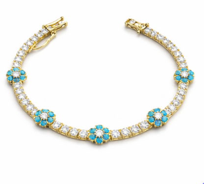Floral Crystal Bracelet