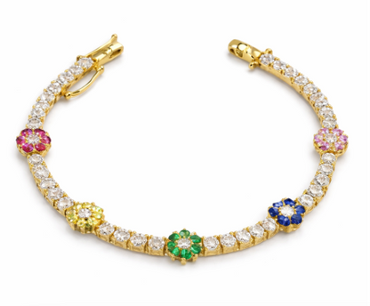 Floral Crystal Bracelet