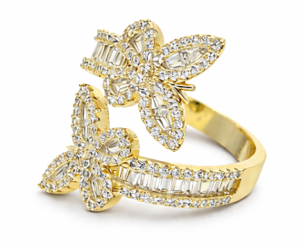 Crystal Butterfly Ring