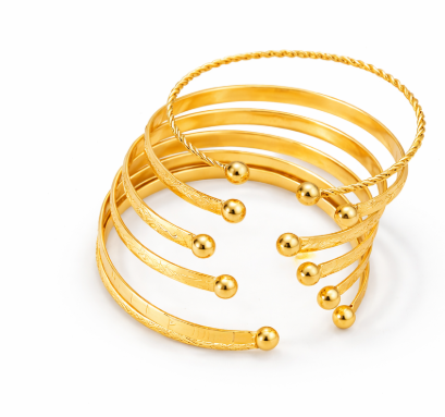 7 Pcs Gold Bangle Set