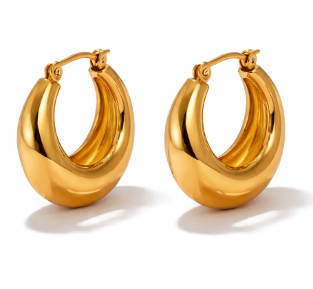  Chunky Gold Hoops