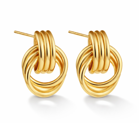 Golden Knot Earrings